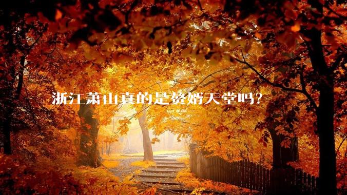 浙江萧山真的是赘婿天堂吗？