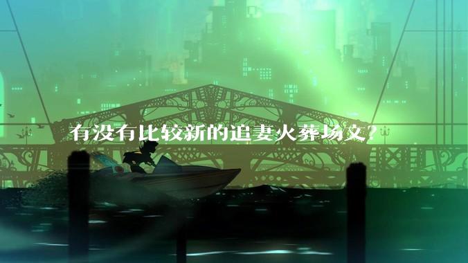 有没有比较新的追妻火葬场文？